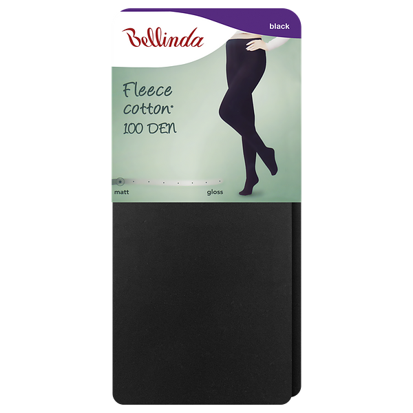 Bellinda FLEECE COTTON 100 DEN - Opaque tights - black